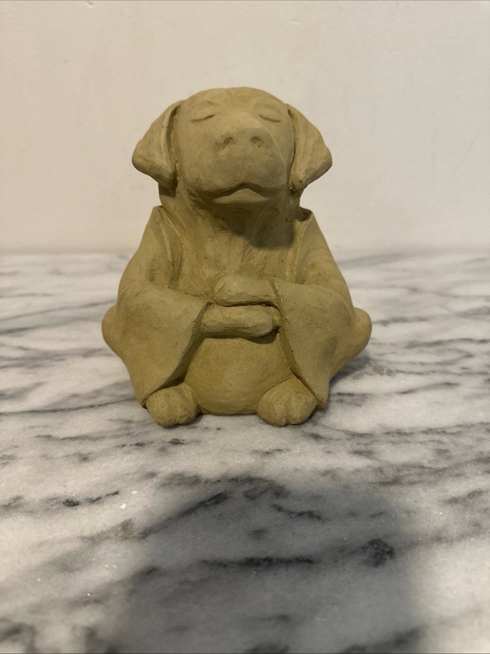 Meditating Dog garden Statue - Tan